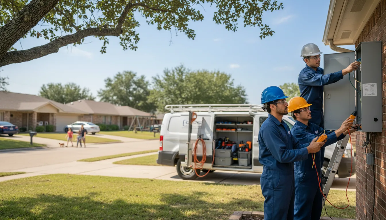 Certified electrician providing emergency electrical services in Purdon, TX